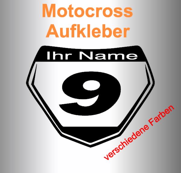 Motocross Aufkleber Startnummer 195x155 mm Sticker Bike Auto