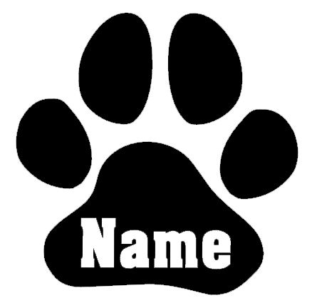 Hundeaufkleber mit Wunschname oder Hundepfoten fürs Auto bestellen