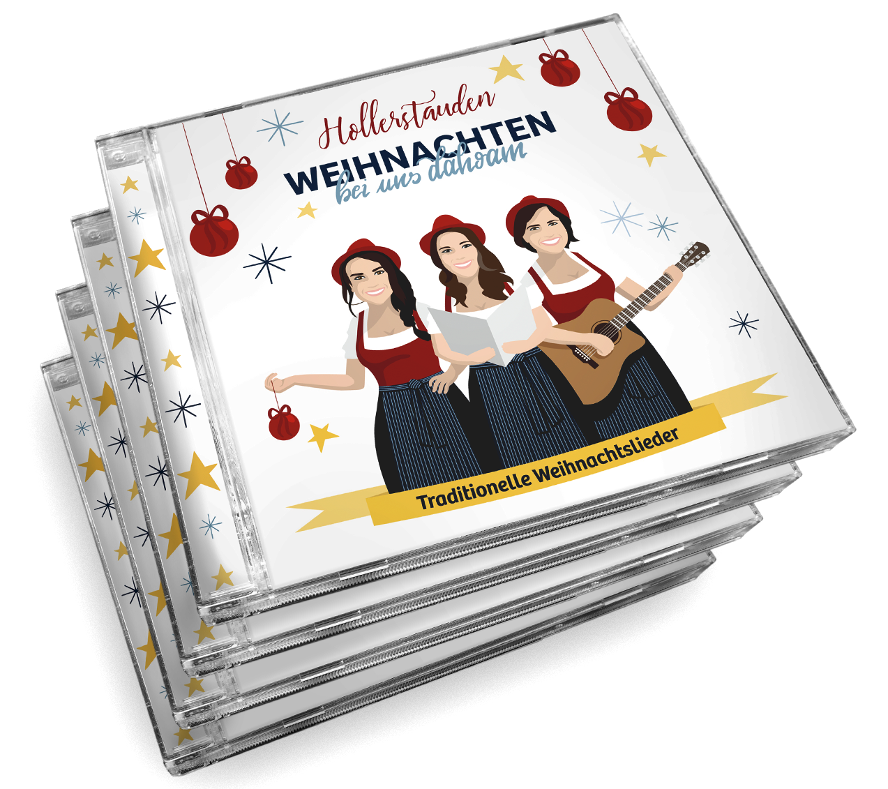 4 CD inkl. Liederbuch - Die Hollerstauden "Weihnachten bei uns dahoam"