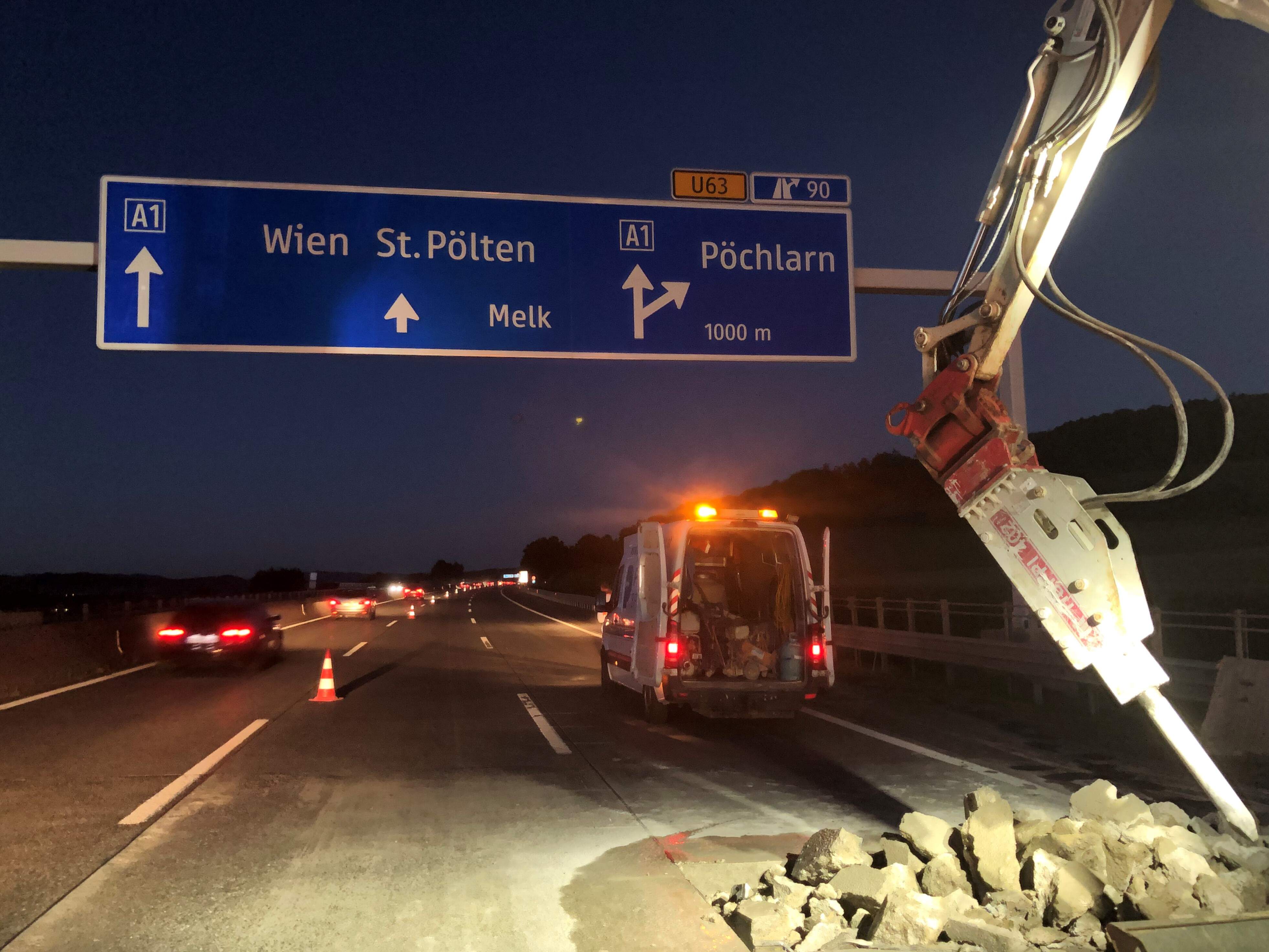 A1 West Autobahn, Betoninstandsetzung (2020)
