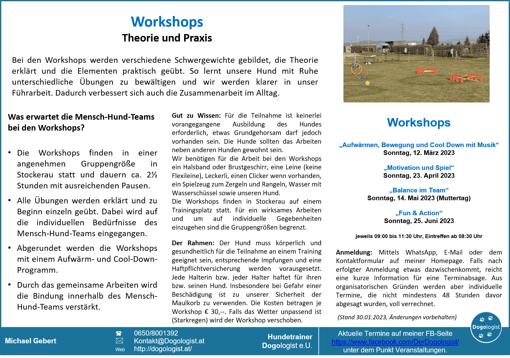 Workshops 1. Halbjahr 2023