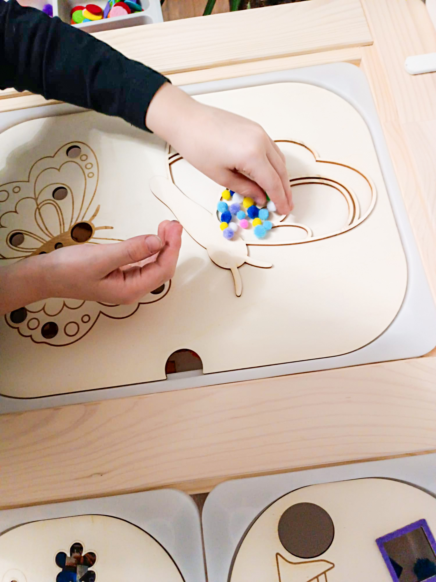 Spielplatte "Kreise" | Klein oder Groß | Sortier- und Spielplatte für Kinder