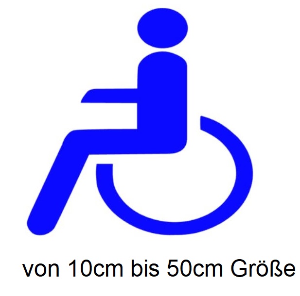 Behinderten Aufkleber Rollstuhl Aufkleber für Auto Wand Türe Sticker 272/2 
