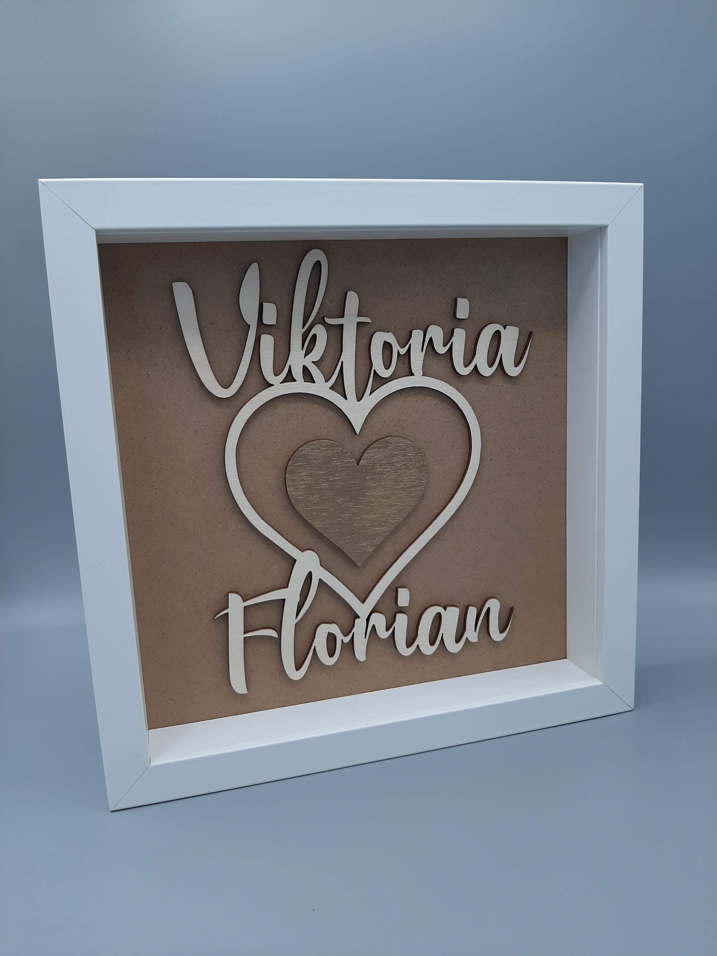 3D Rahmen Liebe personalisiert