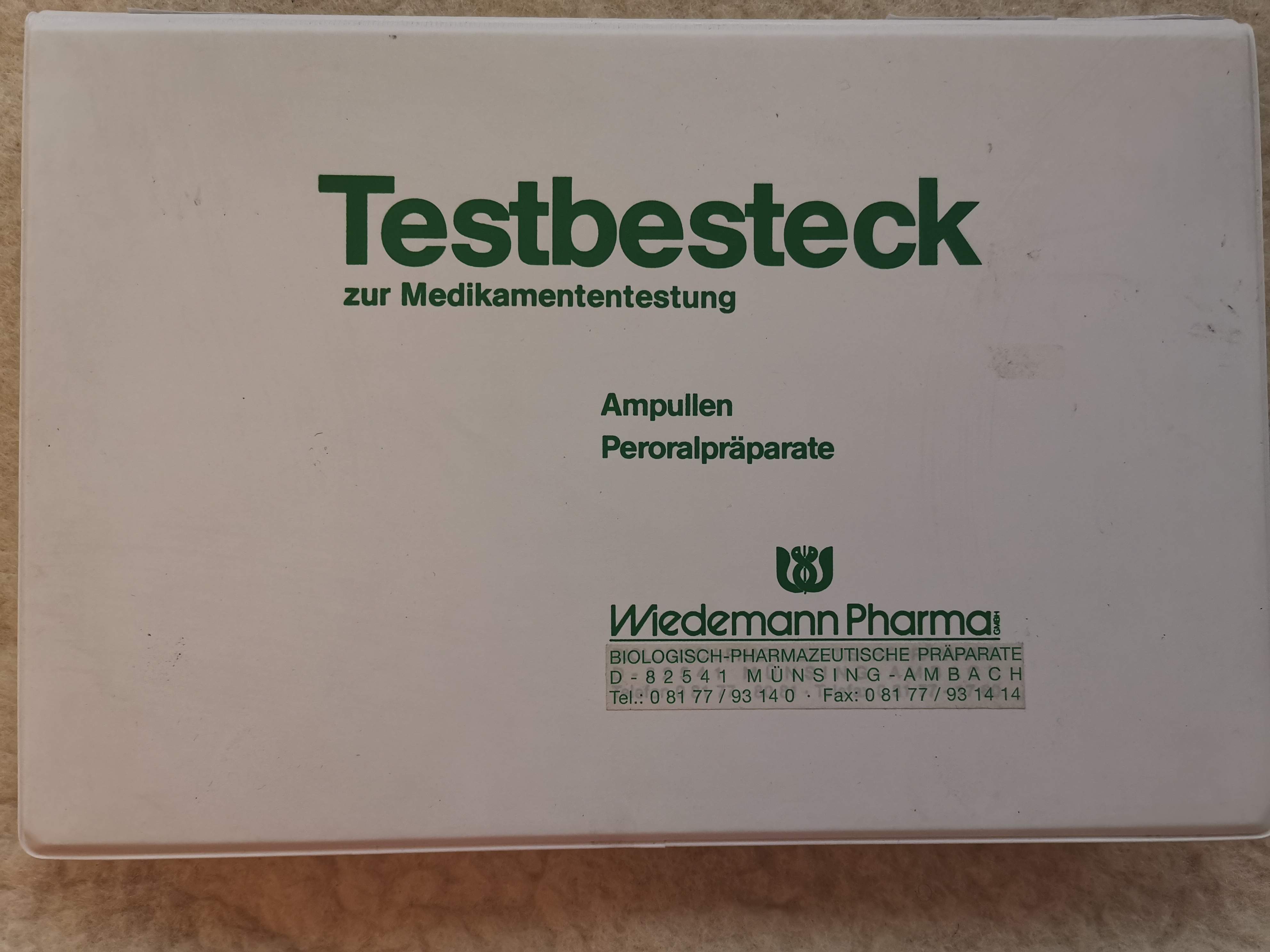 T0046 Testbesteck zum medikamententestung Ampullen.