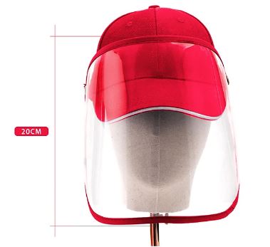 Gesichtsschutz - Cap mit klapp- und abnehmbaren Sichtschutz