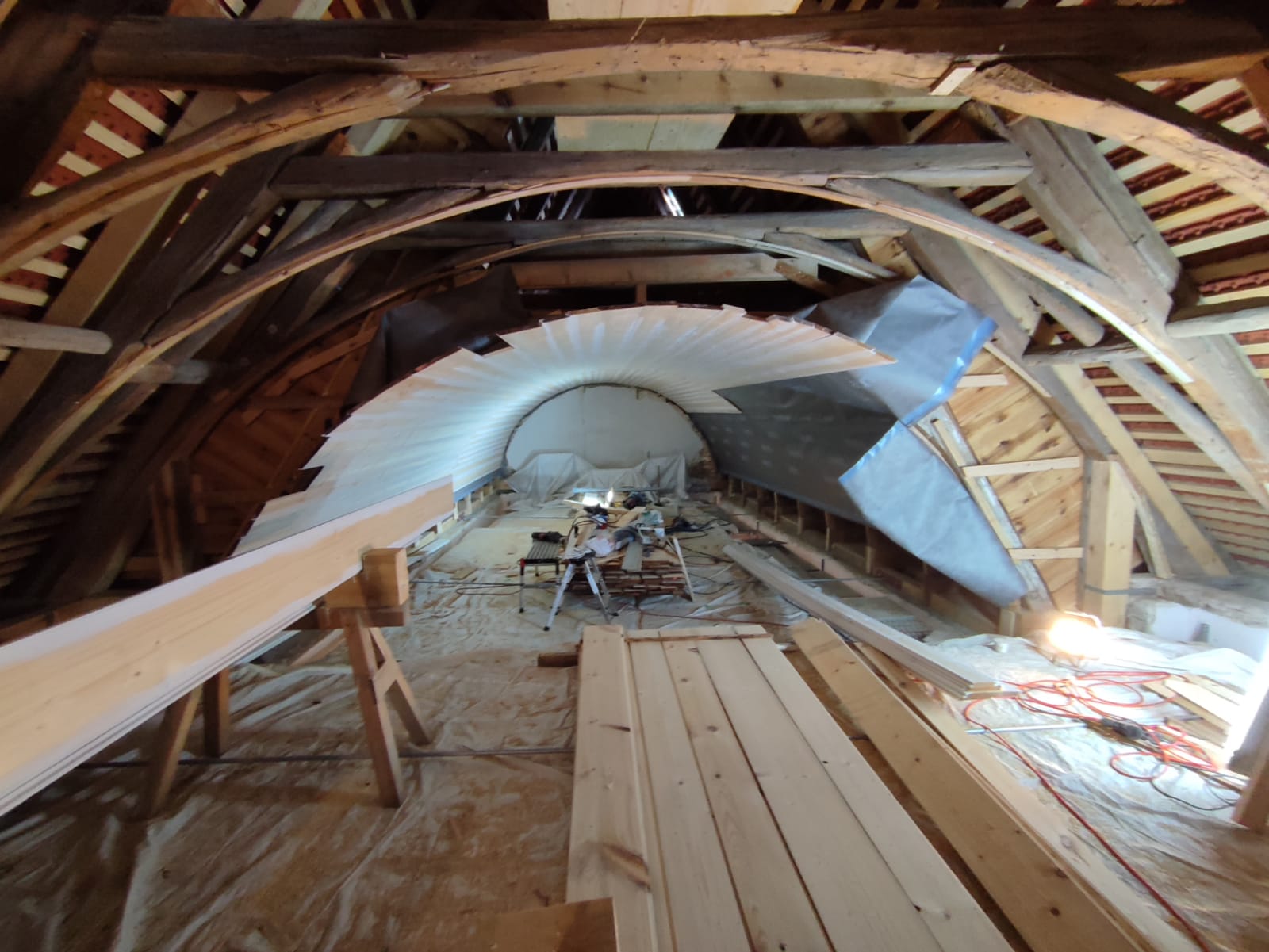 Gefördert: Sanierung des Tonnengewölbes geht voran