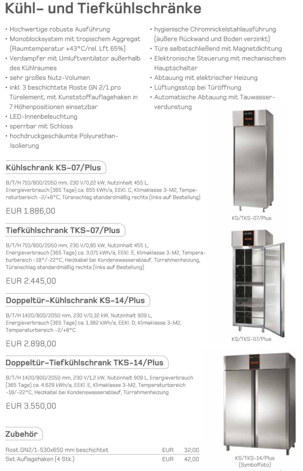 KS und TKS Kühl- und Tiefkühlschränke