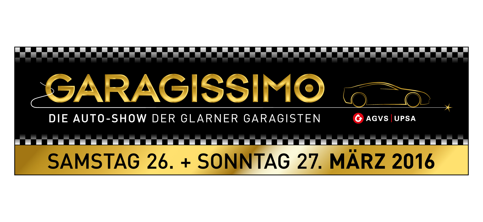 Banner Garagissimo - Die Auto-Show der Glarner Garagisten
