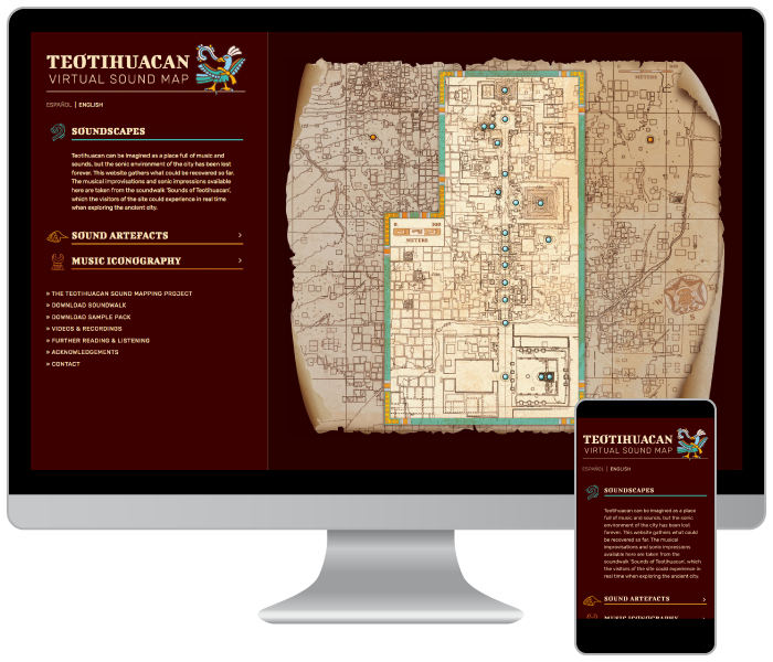 Website TEOTIHUACAN VIRTUAL SOUND MAP