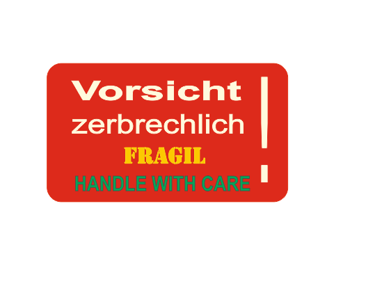 50 x Warnetikett - Vorsicht zerbrechlich, Fragil, Abziehbild (R 94