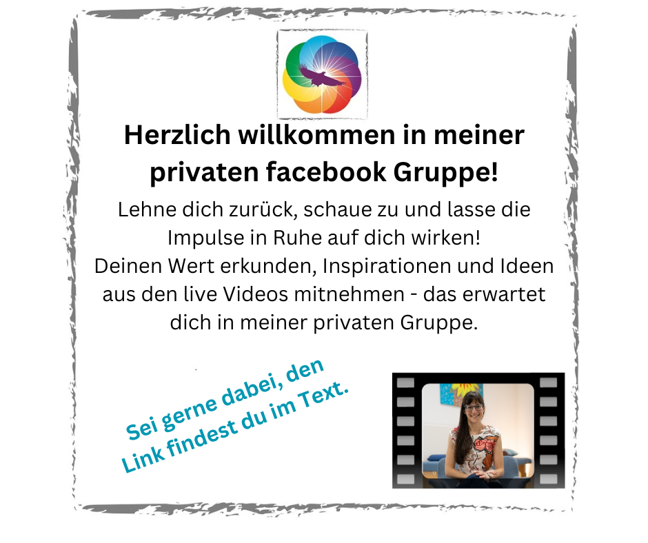 NEU: private facebook Gruppe für meine live Videos