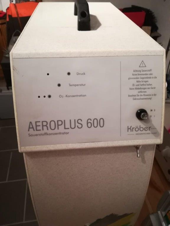 !!! VERKAUFT !!! Aeroplus 600-Sauerstoffkonzentrator Fa. Kröber Bj 2003