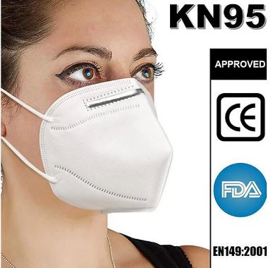 Falt - Schutzmaske KN95 / CE / EN149:2001 / ASTM - FDA weiß