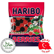 Haribo Helal Berries 24x80g.(stk.1.05fr.inkl.Mwst.)