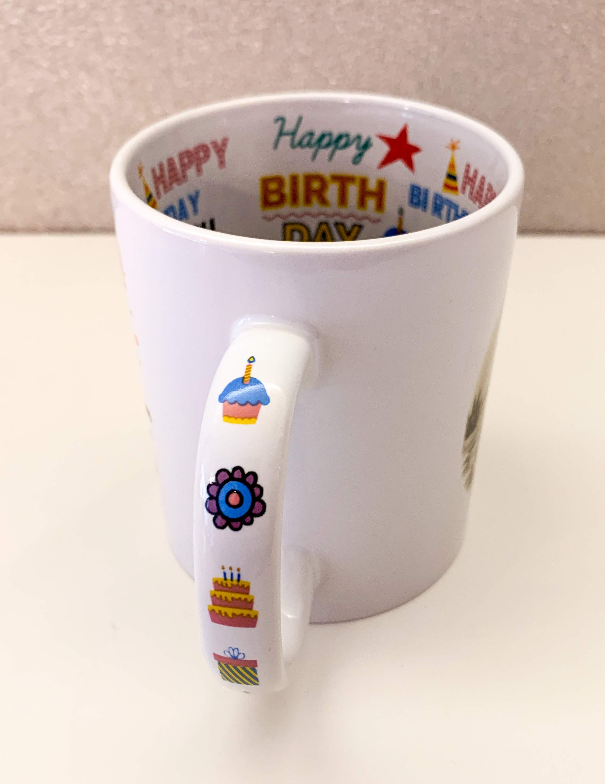 Personalisierte Tasse  "Happy Birthday" mit Foto und Text im Wunschdesign