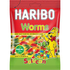 Haribo Helal Worms/Solucan 24x80g.(stk.1.05fr)