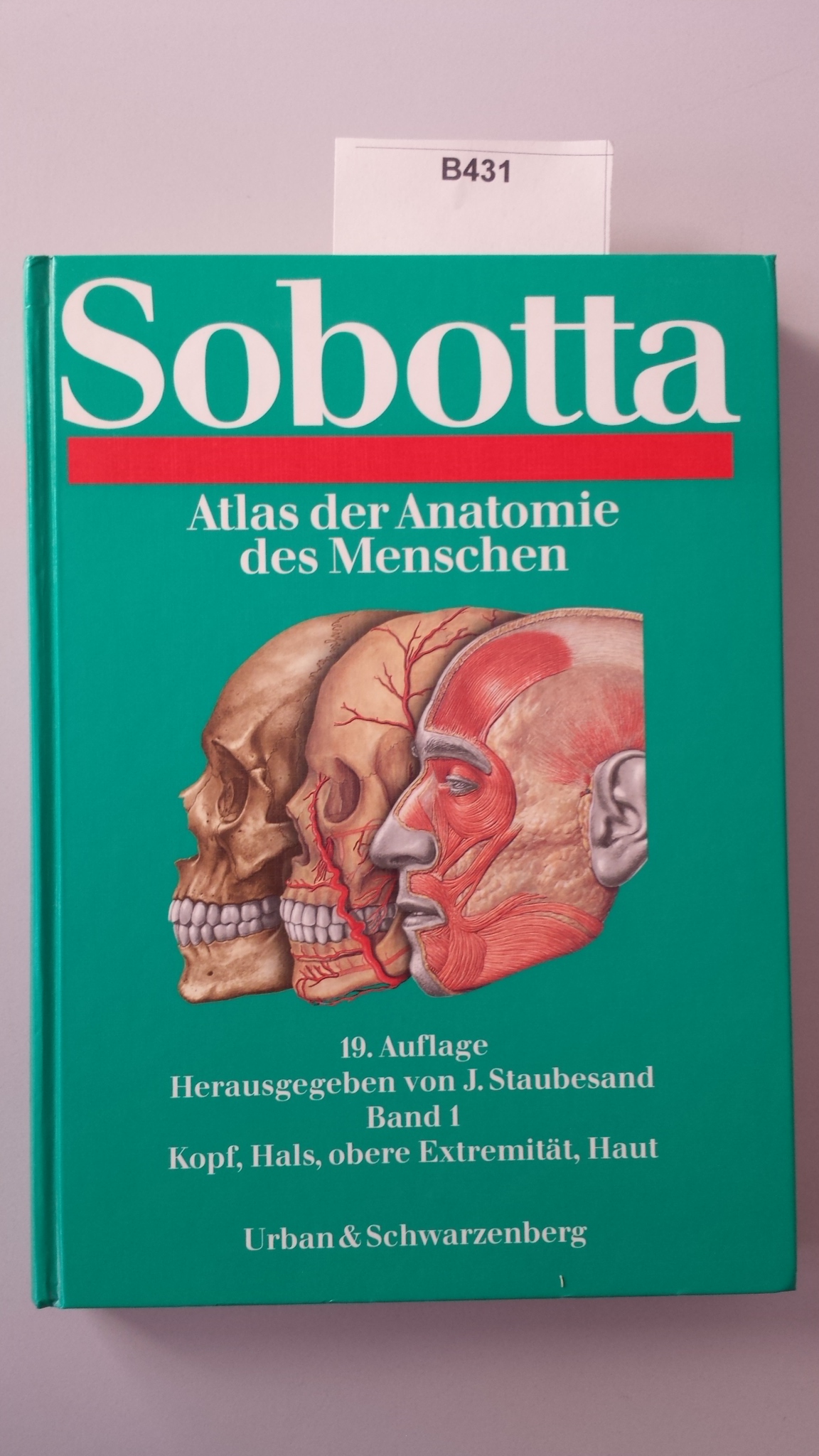 Buch: B431 Atlas der Anatomie des Menschen Band 1 Sobotta
