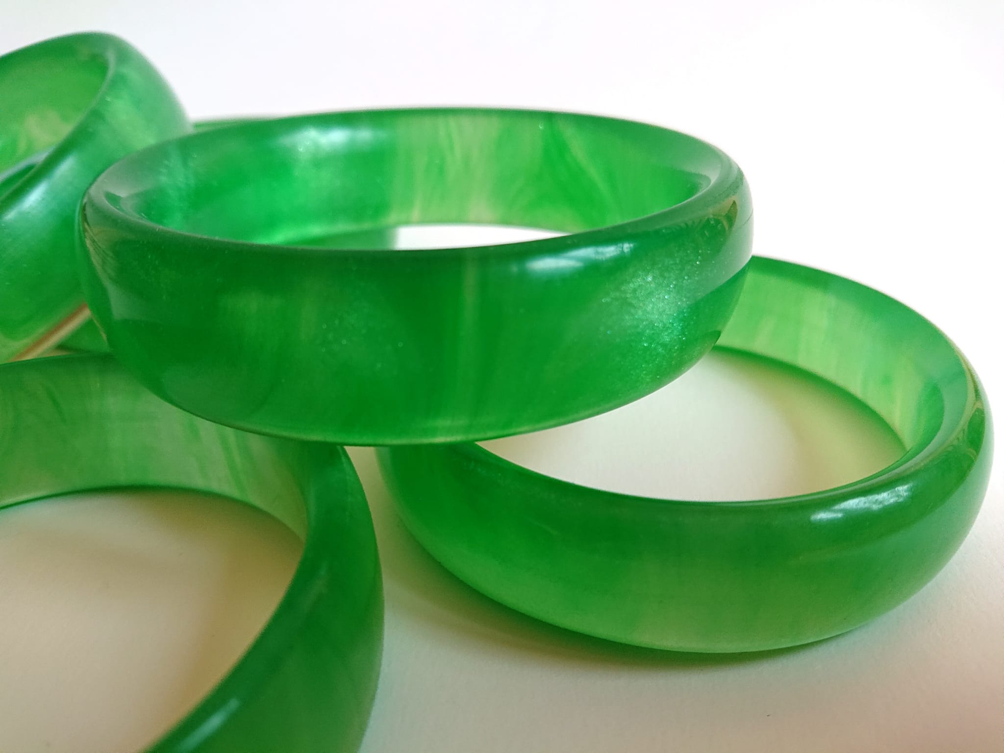 EpoxyArmreifen, grün in 3 verschiedenen Größen