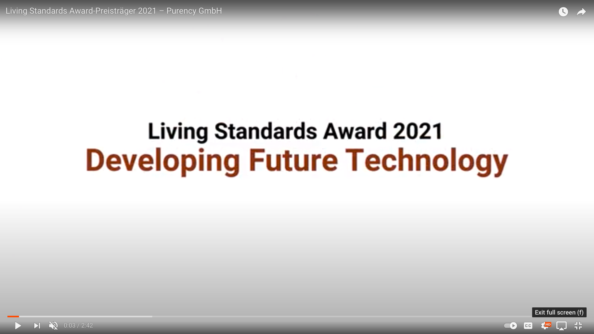 Purency wins Living Standards Award 2021