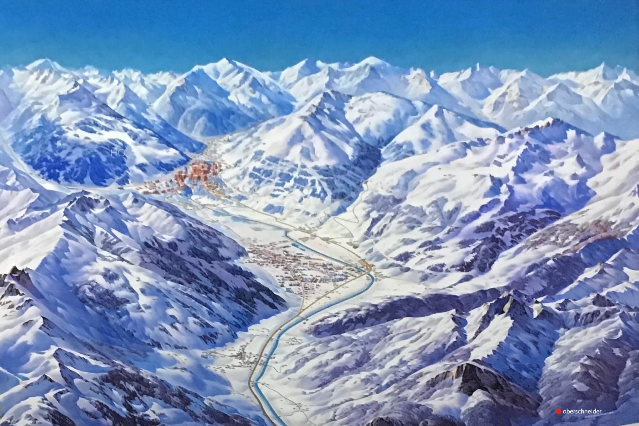 Winterpanorama vom Gasteinertal von Hans Oberschneider