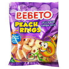 Bebeto Peach Rings 12x0.80g(0.80rp st)