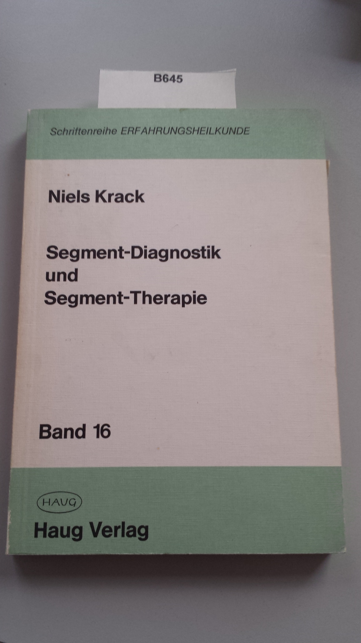 Buch: B645 Segment-Diagnostik und Segment-Therapie