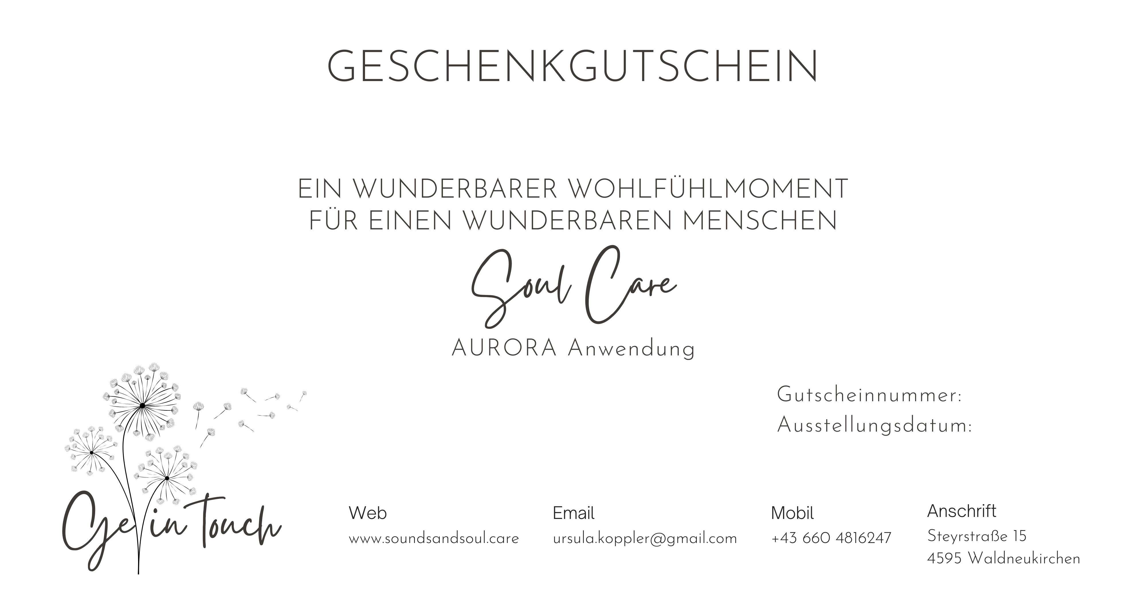 AURORA - Geschenkgutschein