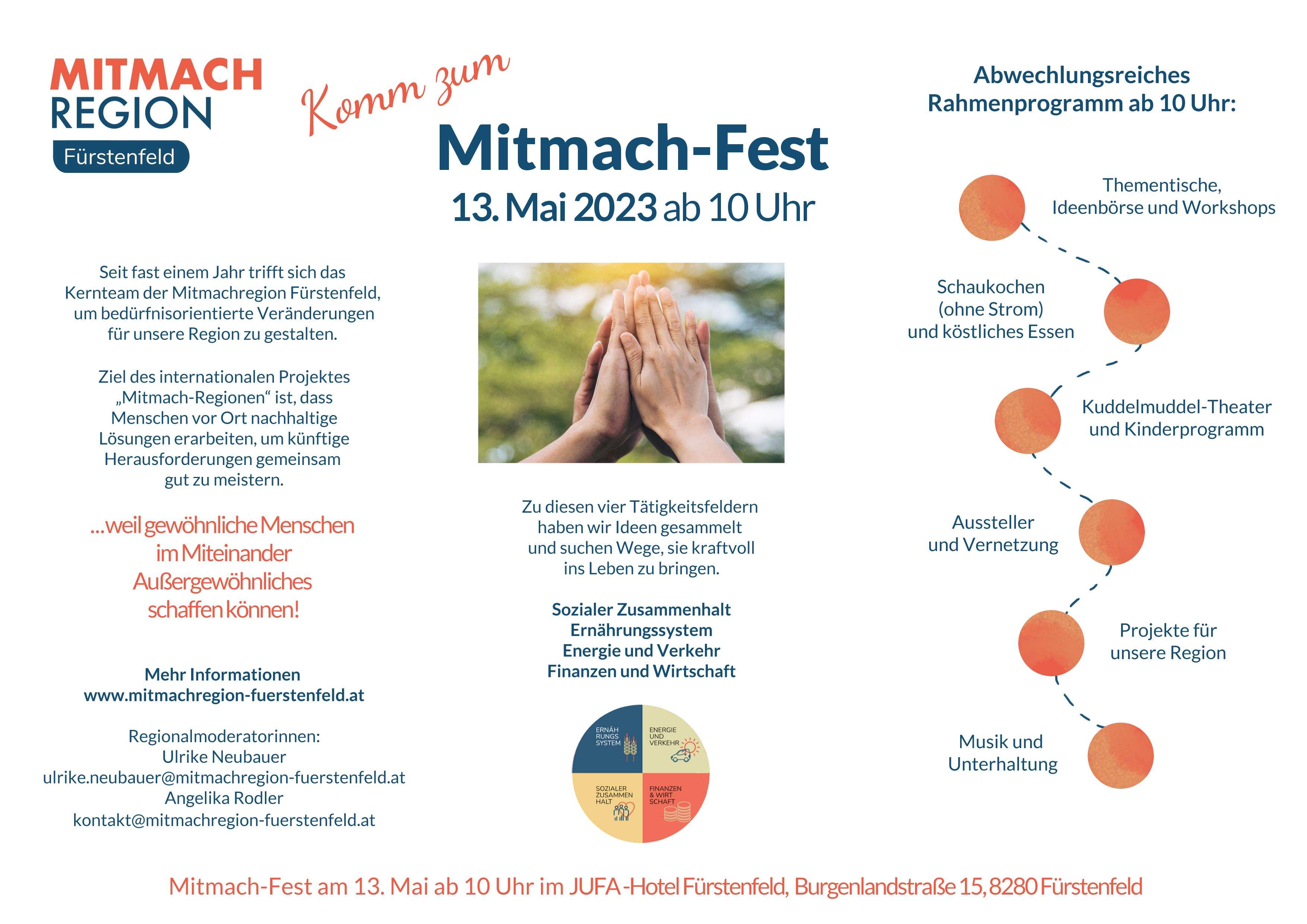 Mitmach Region - Das Mitmachfest 2023 am 13.05.2023