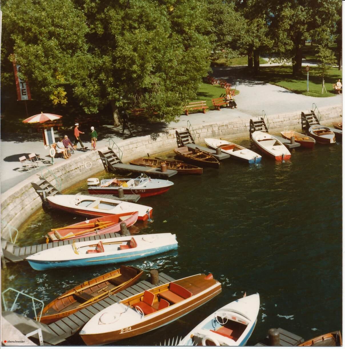 Bootsvermietung Oberschneider in der Oberschneiderbucht am Zeller See, Foto von Hans Oberschneider