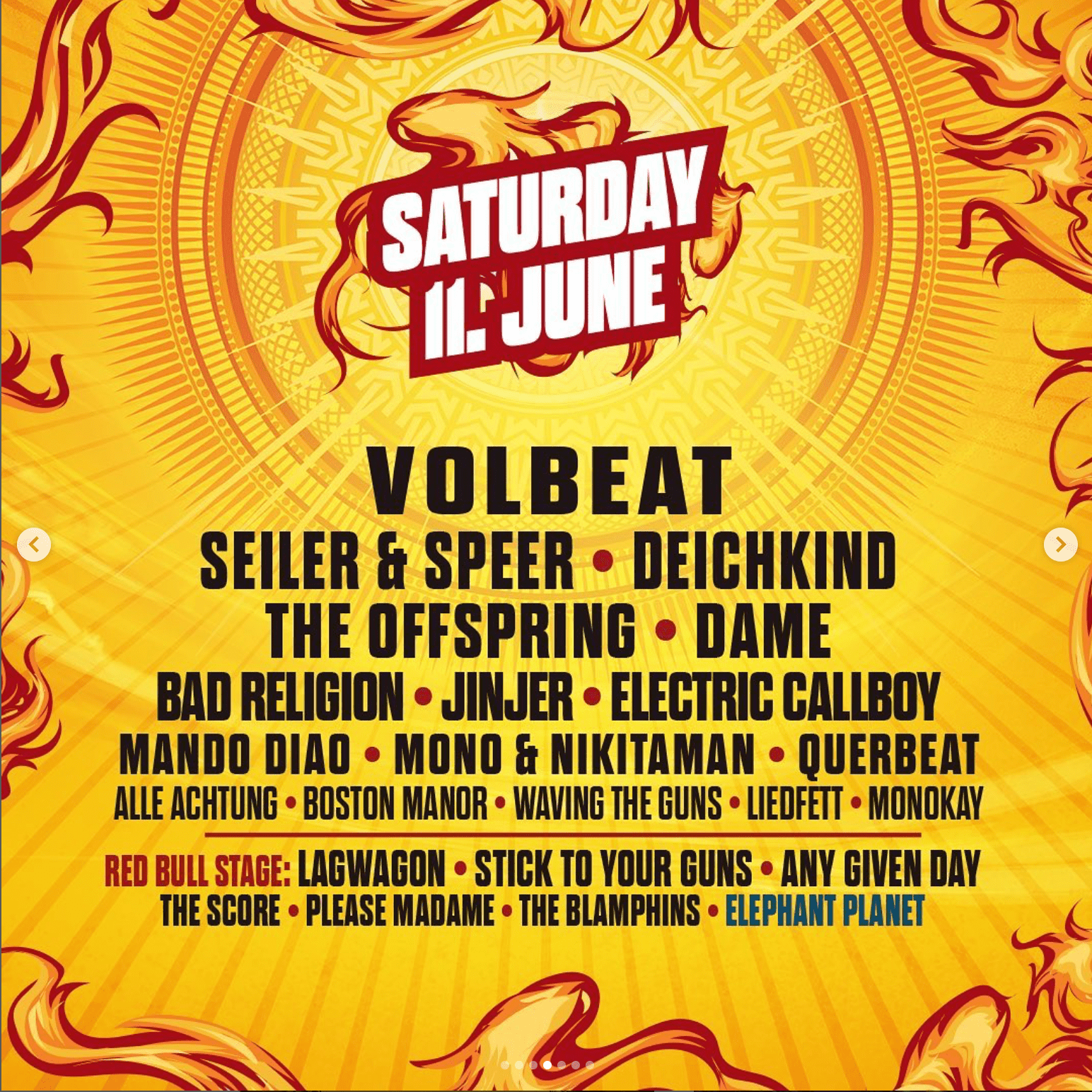 Volbeat, Seiler und Speer, Deichkind, The Offspring, Dame, Bad Religion, Jinjer, and more!