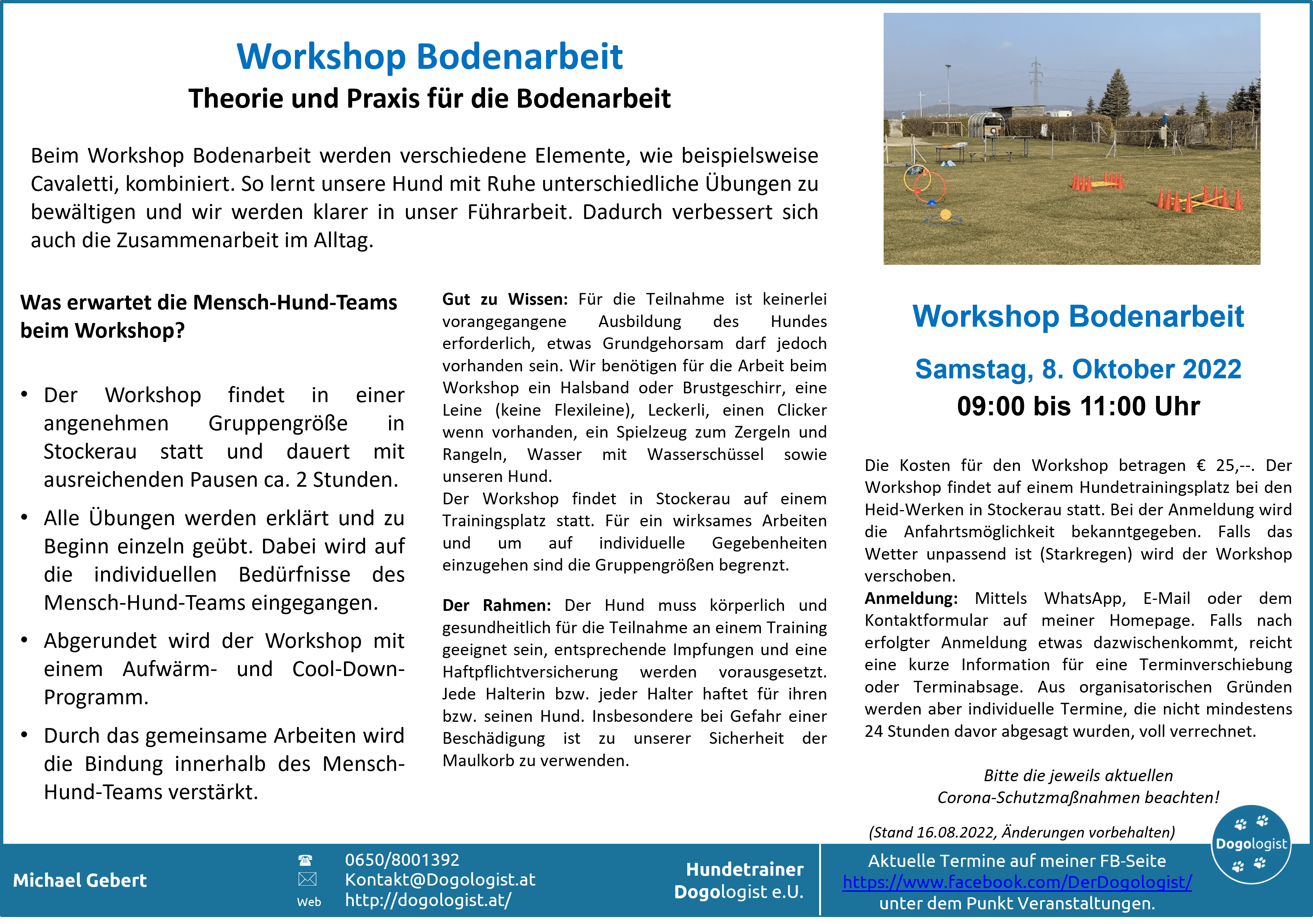 Workshop Bodenarbeit am Samstag, dem 8. Oktober 2022