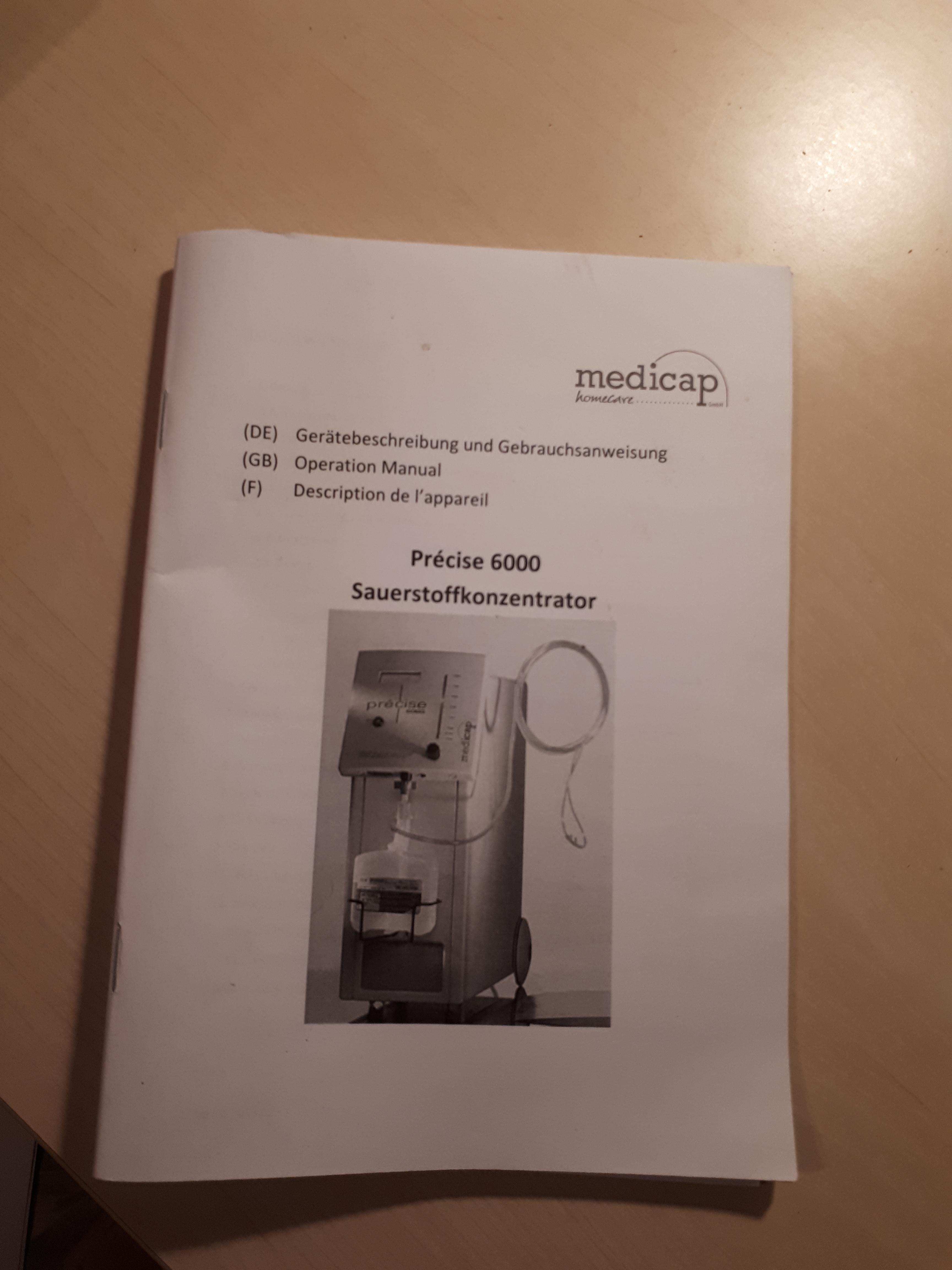 Medicap Sauerstoffkonzentrator Precise 6000 Baujahr 2001