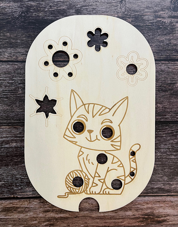 Spielplatte "Katze" | Klein | Sortier- und Spielplatte für Kinder