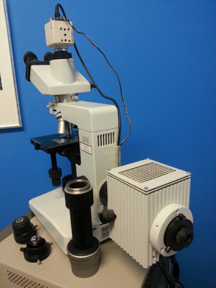 Dunkelfeld- und Hellfeldmikroskop H 600 LL, Fa. HUND, Baujahr 2001