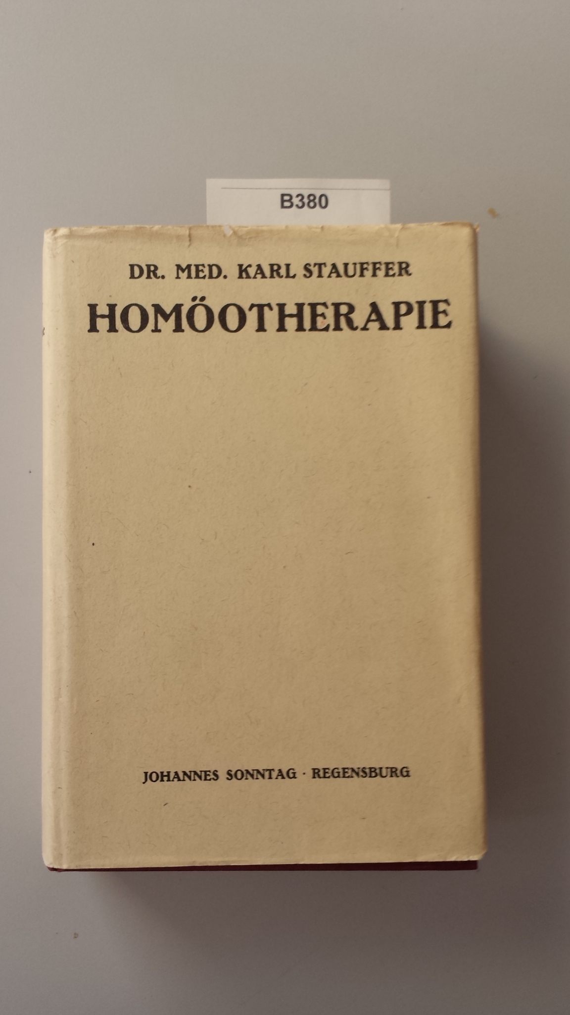 Buch: B380 Homöotherapie