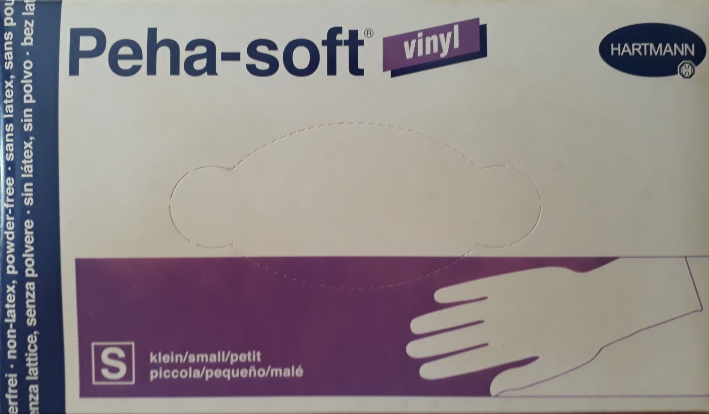 Einweg Schutzhandschuhe Vinyl, Weiß-Transparent,  Größe: Small bis X-Large