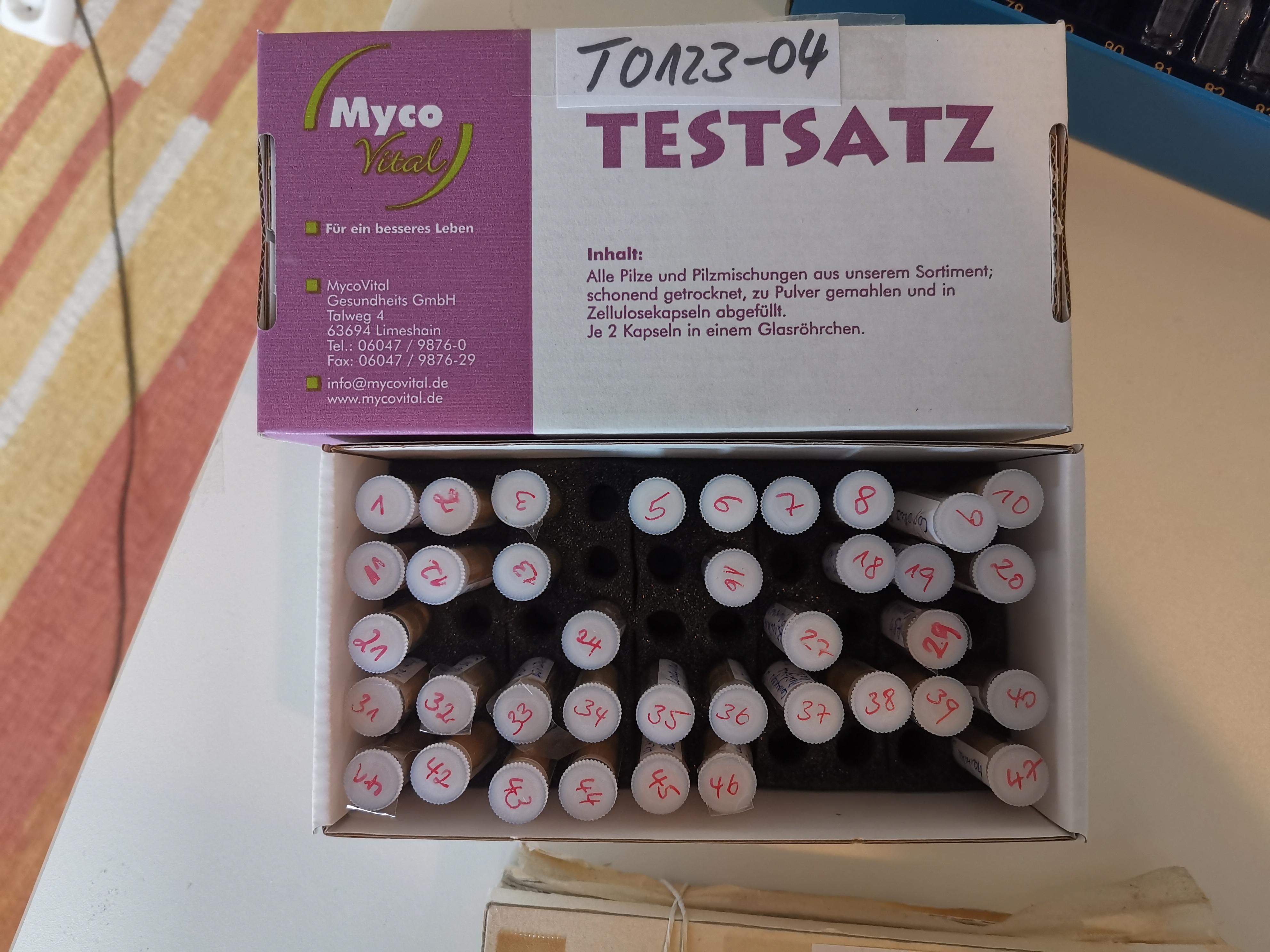 T0123 Testsätze gemischt - Heel, Myco Vital, Mikroplex...
