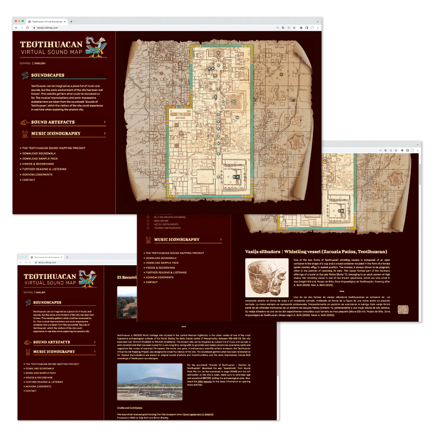 Design & Illustration Teotihuacan Virtual Soundmap https://teosoundmap.com/