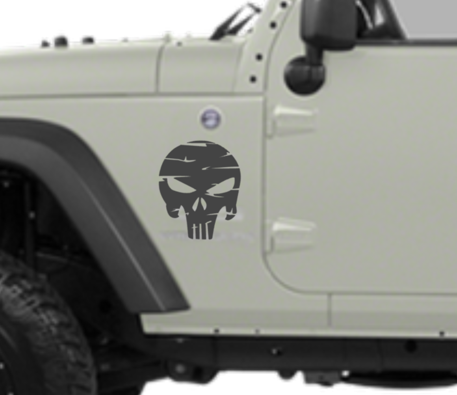 1 x Punisher Aufkleber RETRO Star Autoaufkleber Totenkopf US Army