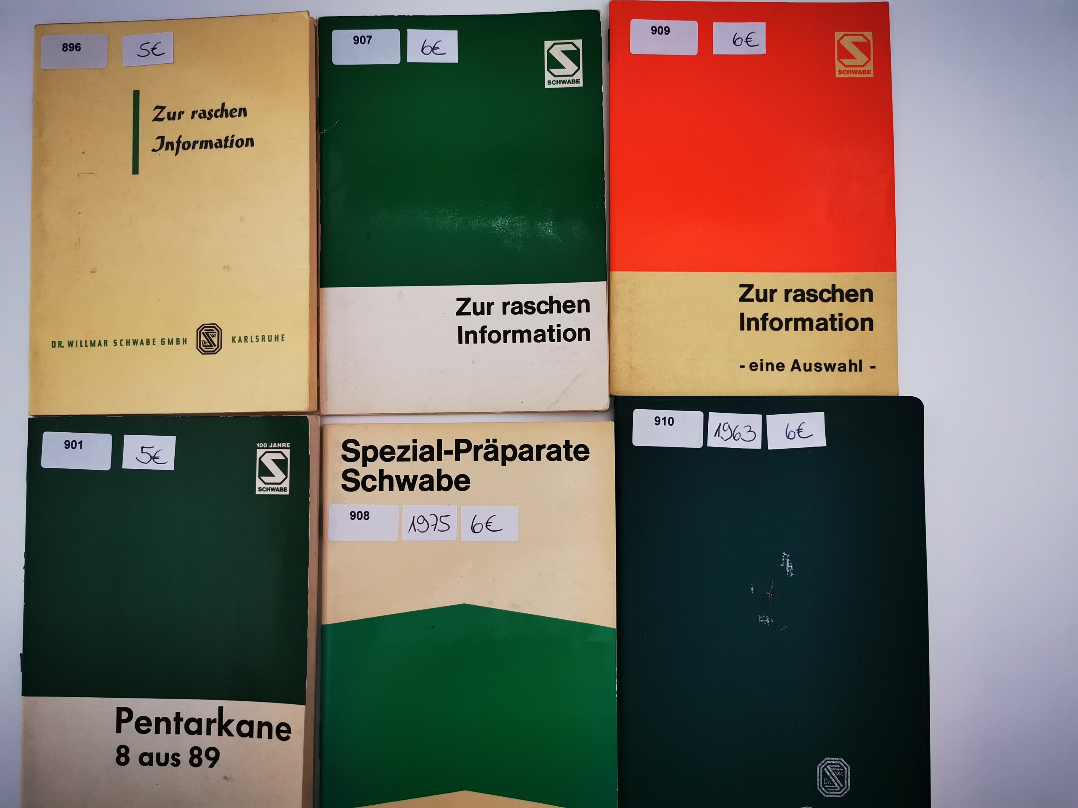 6x Schwabe Kompendien 1963 - 1975