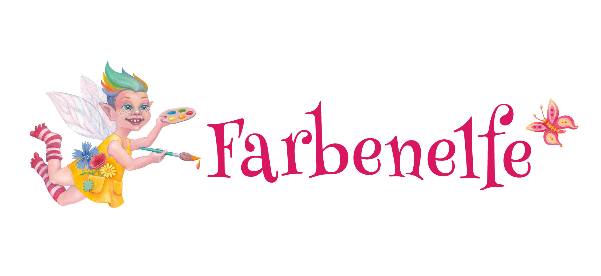 Logo Farbenelfe / Elfe handgemalt